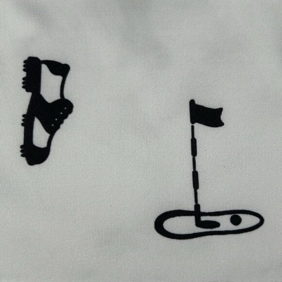 Deolax Polo Shirt Mens Large All Over Print Golf Performance Stretch Golfer - Picture 8 of 13